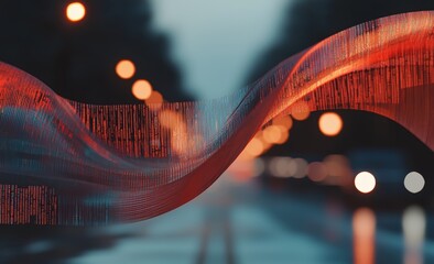 Poster - A virtual realm of abstract cyberspace, where digital worlds and future technologies converge, driven by speed, power, and the pursuit of breakthrough success, as depicted in a 3D illustration of