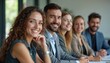 © Vadym - Diverse group of smiling professionals in business attire at meeting, workshop. Team discussion consultation in positive collaborative atmosphere. Corporate business people during brainstorming