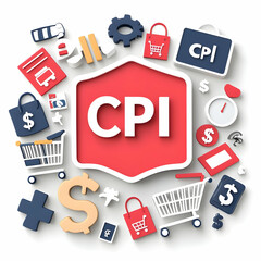 Poster - Creative Representation of Consumer Price Index with Colorful Icons