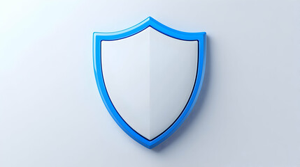 Poster - Shield Icon on Light Background Representing Protection and Security