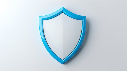 Poster - Blue Shield Symbol Representing Security and Protection Concept