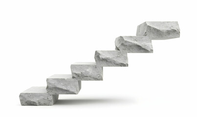 Poster - Stacked Stone Steps Leading Upward in Minimalist Design