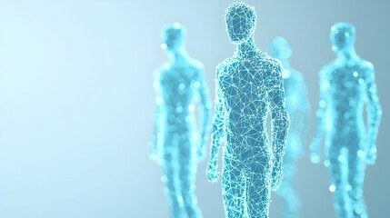 Poster - Digital Human Figures Representing Technology and Innovation Concepts