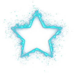 Wall Mural - png neon star frame digital astronomy sparkling.