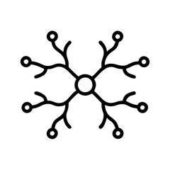 Poster - Neural circuits icon representing connectivity and technology concept