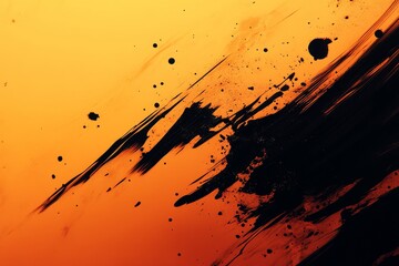 Poster - a textured background with an orange to black gradient