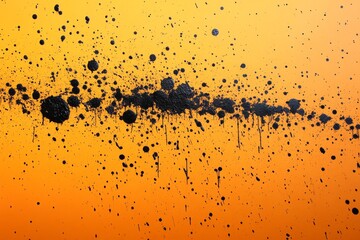 Poster - a backdrop with a grainy texture and a gradient transitioning from orange to black