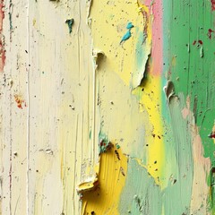 Poster - Textured Palette: A Vibrant Symphony of Color and Depth in an Abstract Oil Painting Close-Up