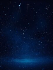 Poster - Cosmic rays converge, dark blue background, night sky, abstract design