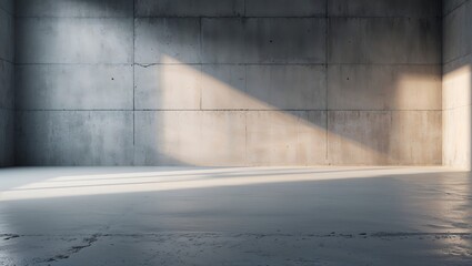 Poster - minimalist interior space with natural light creating soft shadows during daylight hours