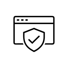 Poster - Online security shield icon protecting data, cybersecurity concept