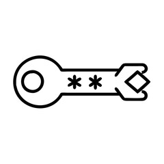 Poster - Password key icon unlocking security, cybersecurity concept