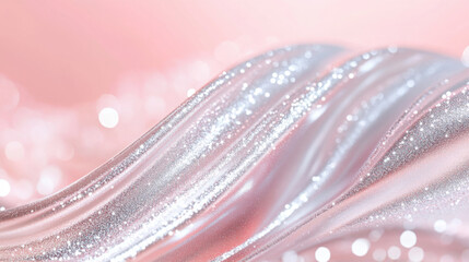 Wall Mural - Shimmering celestial trails on glass surface with glittering highlights