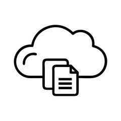 Poster - Cloud storage icon representing data management concept