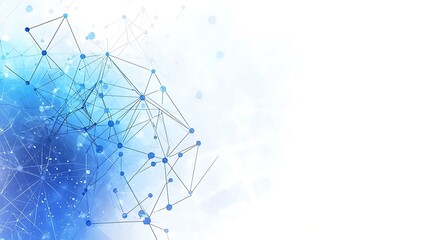 Poster - Abstract Blue Network Technology Background Connectivity Communication Data Information