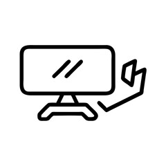 Poster - Twitch streaming icon waving, digital content creation concept