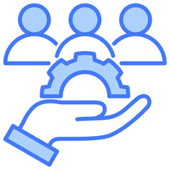 Poster - Customer Management Blue Icon