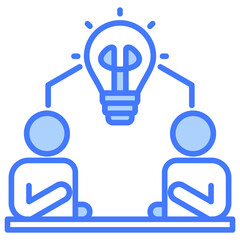 Poster - Brainstorming Blue Icon