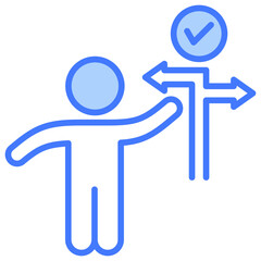 Poster - Decision Making Blue Icon