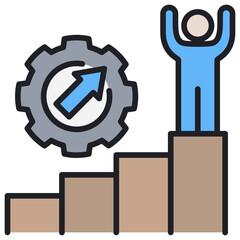 Poster - Development Lineal Color Icon