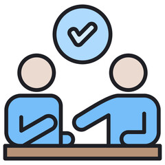 Poster - Negotiation Lineal Color Icon
