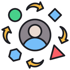 Poster - Adaptability Lineal Color Icon