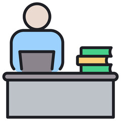 Poster - Workplace Lineal Color Icon