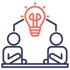 Poster - Brainstorming Dual Tone Icon