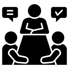 Poster - Meeting Glyph Icon