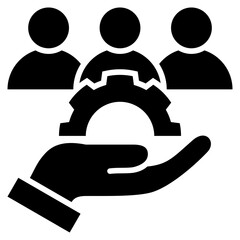 Poster - Customer Management Glyph Icon
