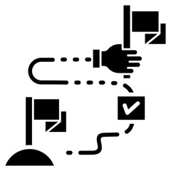 Poster - Milestone Glyph Icon