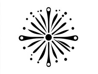 Poster - Abstract firework burst design, white background