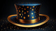 © shamek - Top hat for Presidents Day celebration with red and white stripes