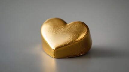 Poster - Luxury Golden Heart Shaped Decorative Object Elegant Design Premium Quality Romantic Symbol Valentines Day Gift Shiny Gold Texture Heart Shaped       
