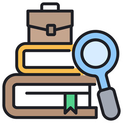 Poster - Case Study Lineal Color Icon