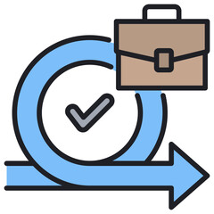 Poster - Agile Lineal Color Icon