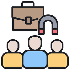Poster - Retention Lineal Color Icon