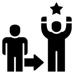 Poster - Succession Planning Glyph Icon