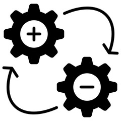 Poster - Change Management Glyph Icon