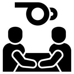 Poster - Coaching Glyph Icon