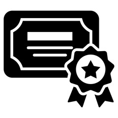 Poster - Certification Glyph Icon