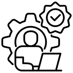 Poster - Work Quality  Line Icon