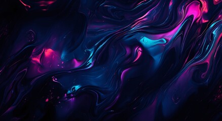 Aufkleber - Abstract fluid art background with mixing paint colors creating wavy shapes and a mesmerizing effect