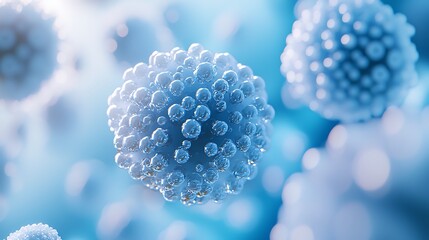 Poster - Microscopic Blue Cells Medical Science Research Healthcare Biology