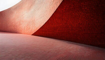 Poster - Red Brick Wall Architecture Modern Design