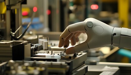 Poster - Robotic Arm Precisely Manipulating Industrial Components