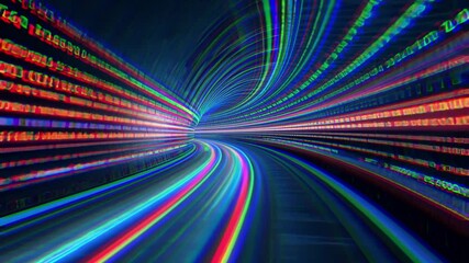 Aufkleber - Digital Highway: A Journey Through the Binary Universe