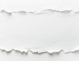 Aufkleber - Torn edge of blank white paper isolated on a white background for creativity : Generative AI