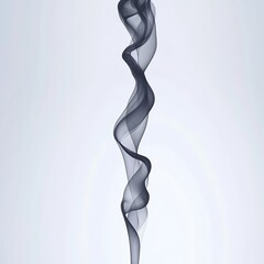 Aufkleber - Elegant Swirling Smoke against Soft White Background for Artistic Expression : Generative AI