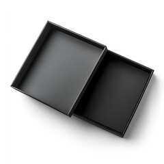 Poster - Minimalist stylish open black box with a sleek design perfect for showcasing elegant products : Generative AI